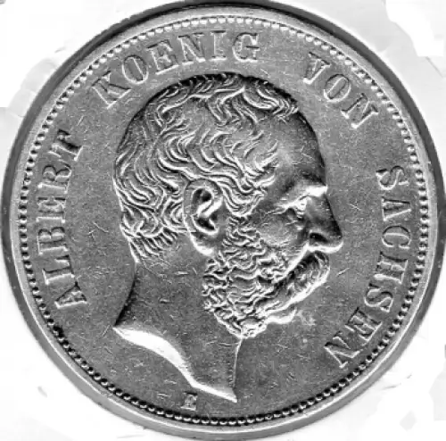 5 Mark Sachsen 1902 König Albert Silbermünze