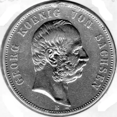 5 Mark Sachsen 1903 König Georg Silbermünze
