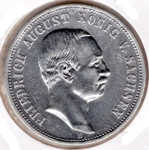 3 Mark Sachsen 1909 Friedrich August