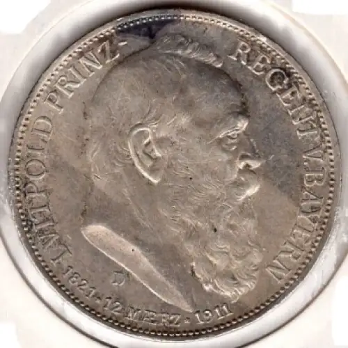 3 Mark Bayern 1911 Luitpold Zum 90. Geburtstag und zum 25. Regentschaftsjubiläum