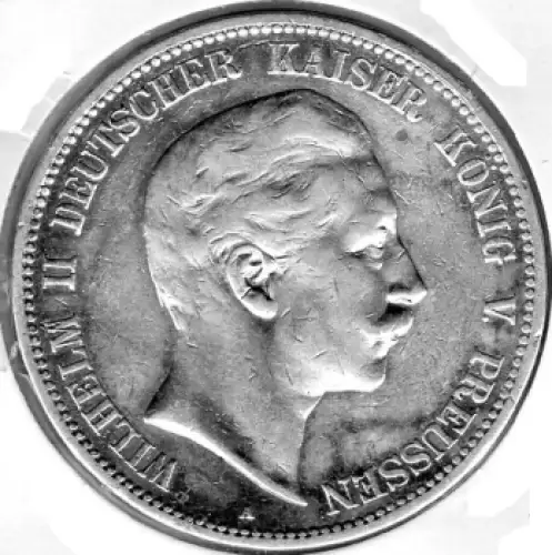 5 Mark PREUSSEN 1901 Wilhelm II  Silbermünze