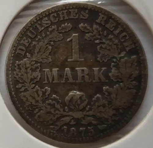 1 Mark 1875 C Kaiserreich Silbermünze