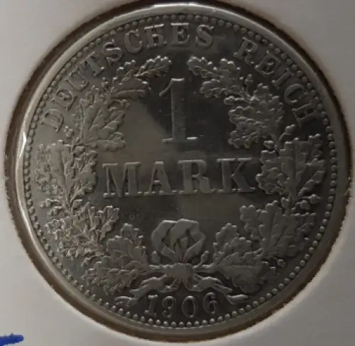 1 Mark 1906 F Deutsches Kaiserreich Silbermünze