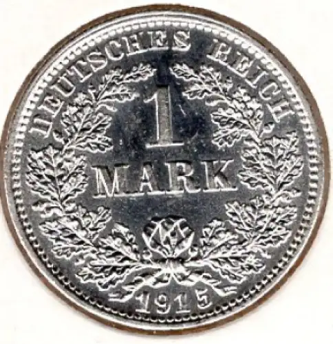 1 Mark 1915 E Deutsches Kaiserreich Silbermünze