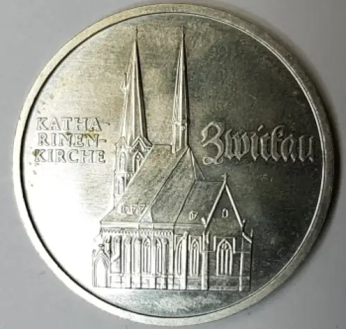5 Mark DDR 1989 Zwickau Katharinenkirche