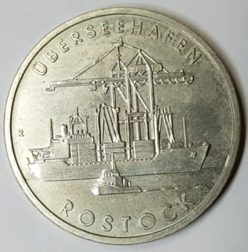 5 Mark DDR 1988 Rostock Überseehafen