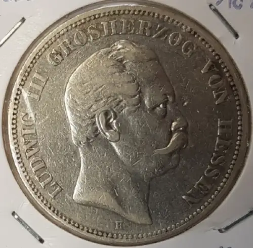 5 Mark 1876 Hessen Ludwig III Silbermünze
