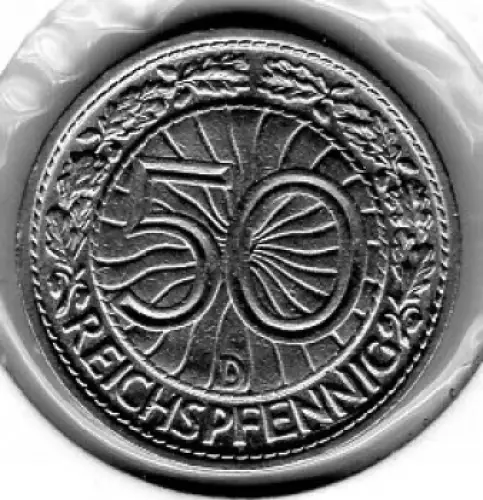 50 Reichspfennig 1928 D Weimarer Republik 