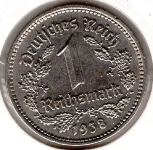 1 Reichsmark 1938 F Drittes Reich