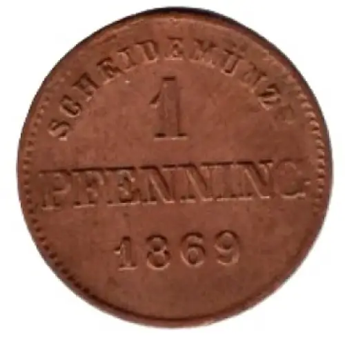 Bayern 1 Pfennig 1869 Ludwig II