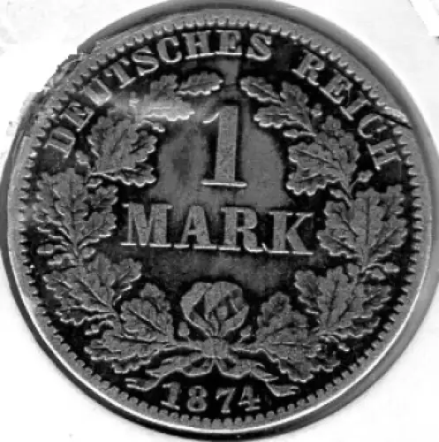 1 Mark 1874 A Silbermünze Kaiserreich