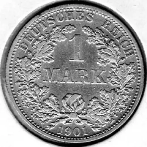 1 Mark 1901 F Deutsches Kaiserreich Silbermünze