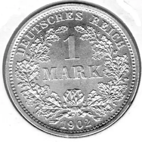 1 Mark 1902 D Deutsches Kaiserreich Silbermünze