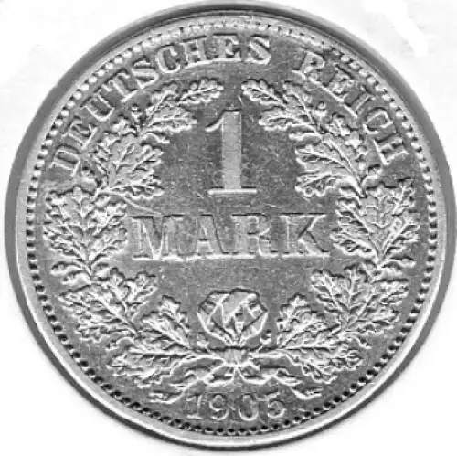 1 Mark 1905 G Deutsches Kaiserreich Silbermünze