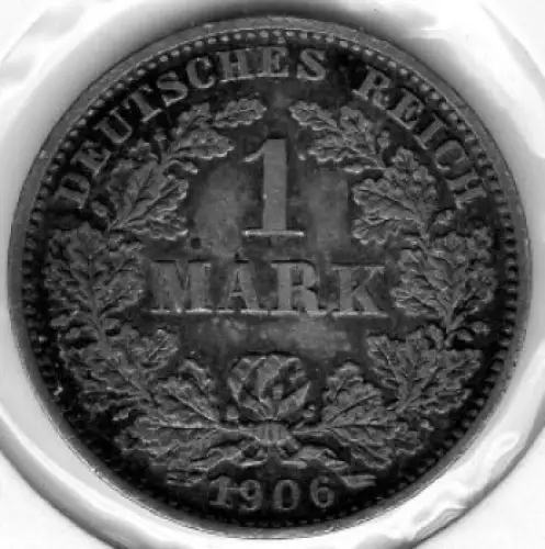1 Mark 1906 E Deutsches Kaiserreich Silbermünze