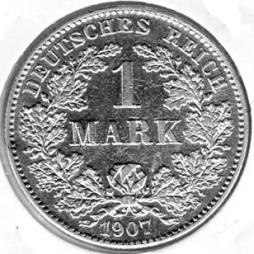 1 Mark 1907 G Deutsches Kaiserreich Silbermünze