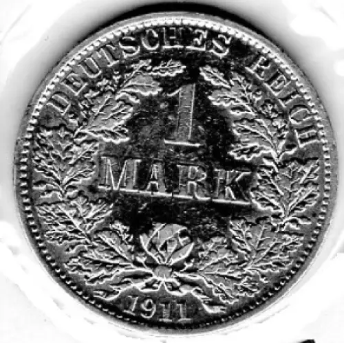 1 Mark 1911 A Deutsches Kaiserreich Silbermünze