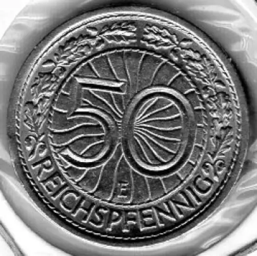 50 Reichspfennig 1938 E Weimarer Republik