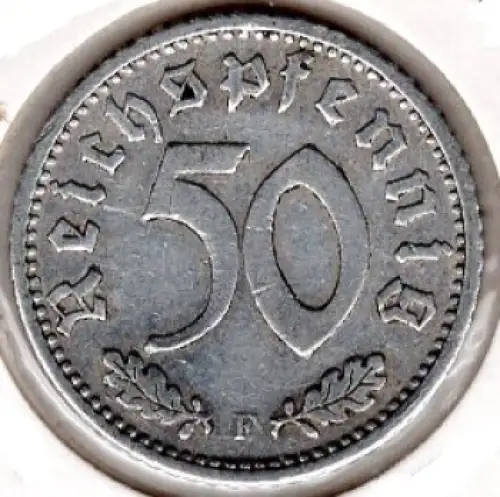 50 Reichspfennig 1935 F Drittes Reich Reichsadler