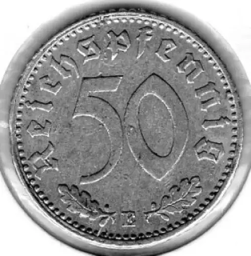 50 Reichspfennig 1941 E Drittes Reich mit Hakenkreuz