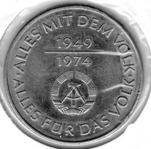 10 Mark DDR 1974 25 Jahre DDR Alles mit dem Volk