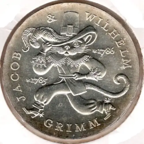 20 Mark DDR 1986 Jacob und Wilhelm Grimm Silbermünze