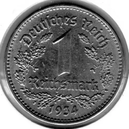 1 Reichsmark 1934 F Drittes Reich