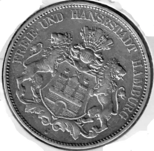 5 Mark Hamburg 1898 Silbermünze