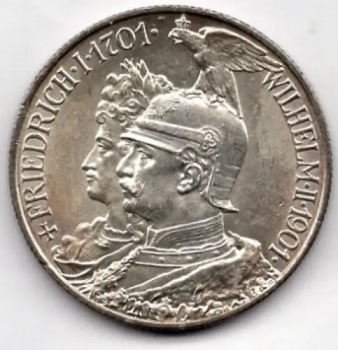 2 Mark Preussen 1901 200 Jahre Königreich