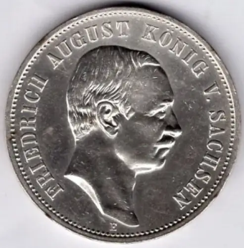 3 Mark Sachsen 1913 Friedrich August Silbermünze