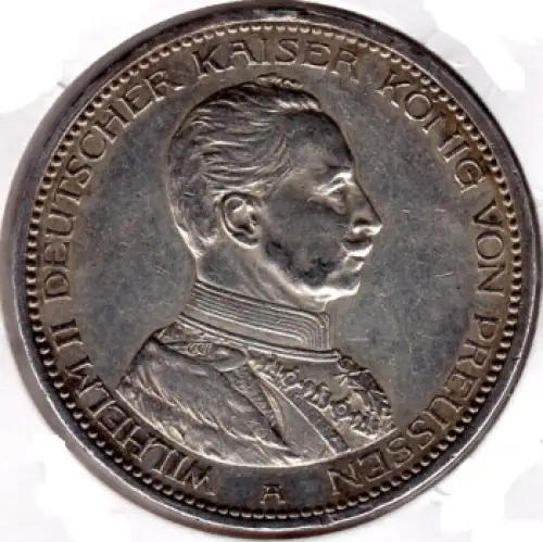 5 Mark PREUSSEN 1914 Büste in Uniform Silbermünze