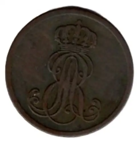 HANNOVER 1 Pfennig 1845 B König Ernst August