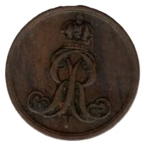 HANNOVER 1 Pfennig 1863 B König Georg V