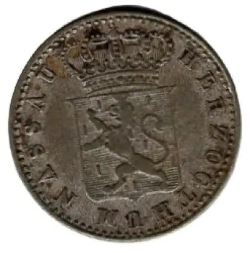 Nassau Herzogthum 6 Kreuzer 1855 Adolph