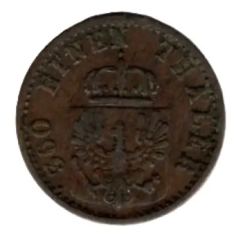 Preußen 1 Pfennig 1866 A Wilhelm I