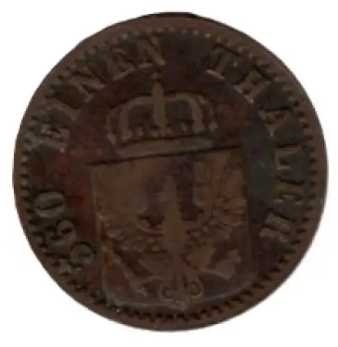 Preußen 1 Pfennig 1867 B Wilhelm I