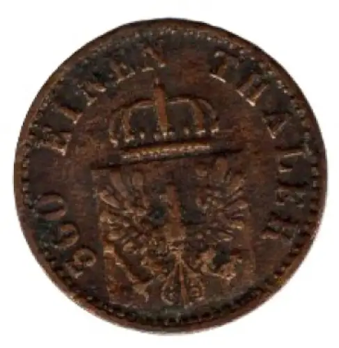 Preußen 1 Pfennig 1868 B Wilhelm I