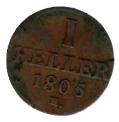 Sachsen-Albertinische Linie 1 Heller 1805 H Friedrich August III