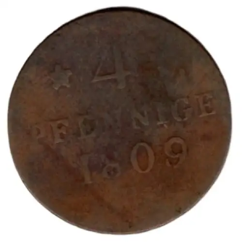 Sachsen-Albertinische Linie 4 Pfennig 1809 Friedrich August I