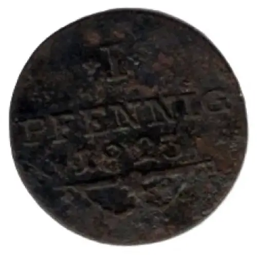 Sachsen Coburg Saalfeld 1 Pfennig 1823 Ernst