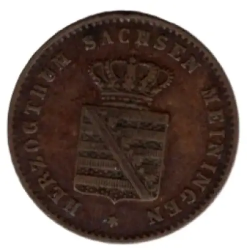 Sachsen Meinigen 2 Pfennig 1869 Herzog Bernhard II