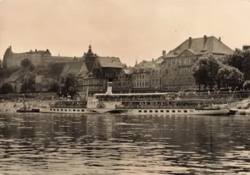 Elbdampfschiff "Dresden" vor Pirna o um 1964