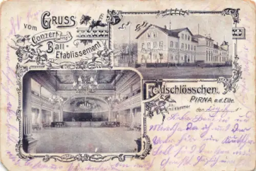 01796 Pirna Ball Etablissement Feldschlösschen o 1903