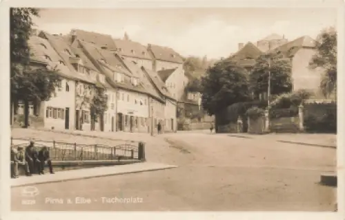 01796 Pirna Elbe Tischerplatz * um 1940