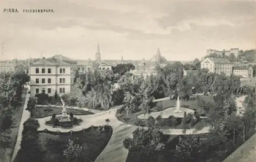 01796 Pirna Elbe Friedenspark * um 1910