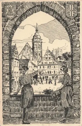 01796 Pirna Gauturnfest des Mittel-Elbegaues 1912 Künstlerkarte H. Kappler