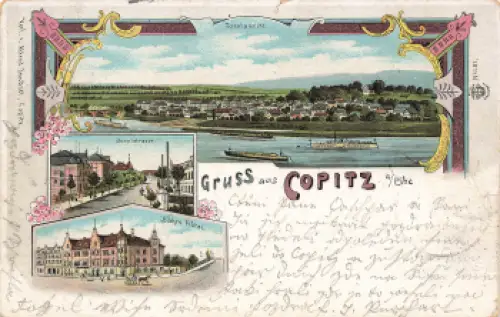 01796 Copitz Pirna Bährs Hotel Litho o 1900