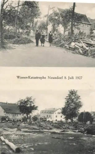 01796 Neundorf Pirna Hochwasser Katastrophe 8. Juli 1927 *