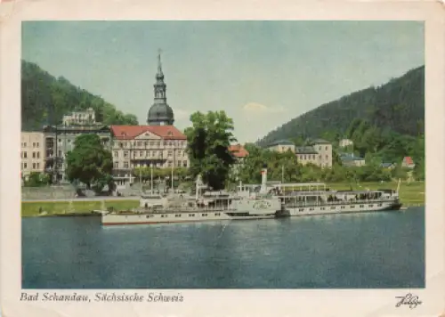 Elbdampfschiff "Pillnitz" vor Bad Schandau * 1952
