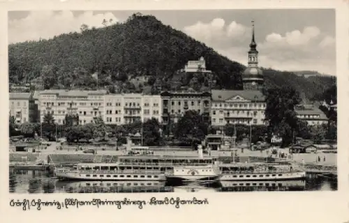 Elbdampfschiff "Dresden" vor Bad Schandau gebraucht um 1940